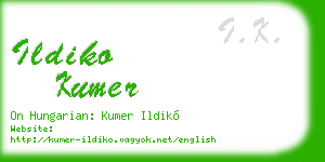 ildiko kumer business card